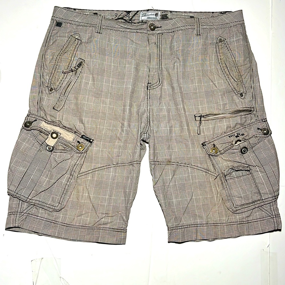 Division Men’s Plaid Cargo Shorts 40